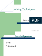 Searching Techniques: Search Operators