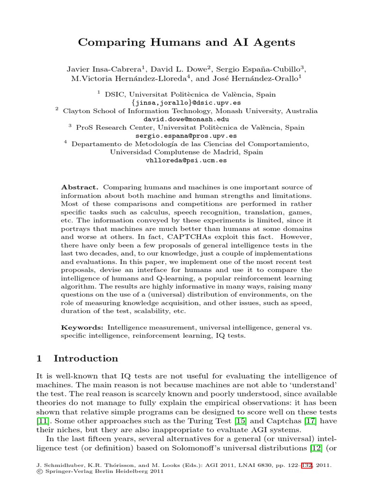 Humans and AI Agents | PDF | Artificial Intelligence | Intelligence (AI ...