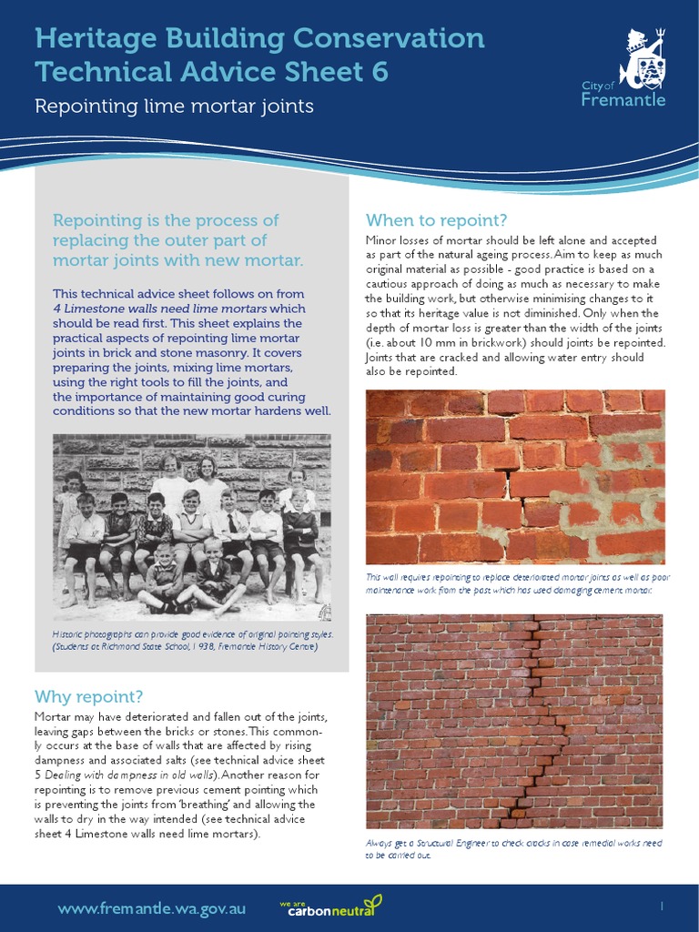 Repointing Lime Mortar Techniques | PDF | Mortar (Masonry) | Building ...