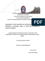 Assessment On The Adoption of International Financial Reporting Standards (Ifrs) in Selected Commercial Banks in Ethiopia