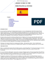 A Short Guide To The Spanish Political System