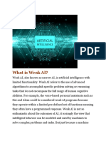 What Is Weak AI and Strong AI