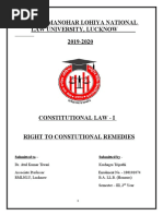 Constitutional Law-I Project (Semester III)