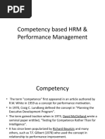 Competency based HRM & Performance Management