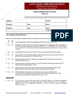 Fire Sprinkler System NFPA 13 Inspection Checkllist PDF