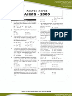 AIIMS - 2005: Solved Paper