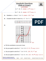 Algebra. Level 8. Quadratic Functions. Quadratic Functions (Tick or Cross) - ANSWERS