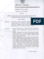 Peraturan Bupati Nomor 3 Tahun 2008 Tentang Penetapan Harga Satuan Bahan Bangunan Pekerjaan Fisik Kontruksi Kab. Jepara Th.2008