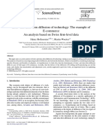 Inter-And Intra-Firm Diffusion of Technology: The Example of E-Commerce An Analysis Based On Swiss Firm-Level Data