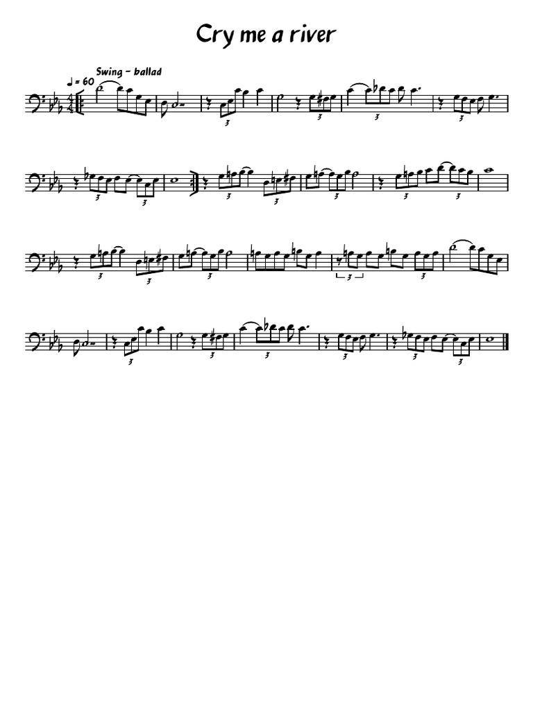Cry Me a River Chords and PDF PDF