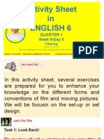 Activity Sheet in English 6: Quarter 1 Week 8-Day 5