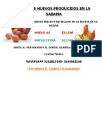 Publicidad Venta de Huevos Producidos en La Sabana