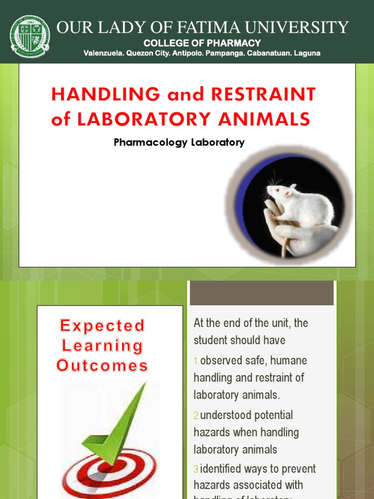 Introduction to Laboratory Animal Handling An Overview of the Pharmacology Laboratory Course on