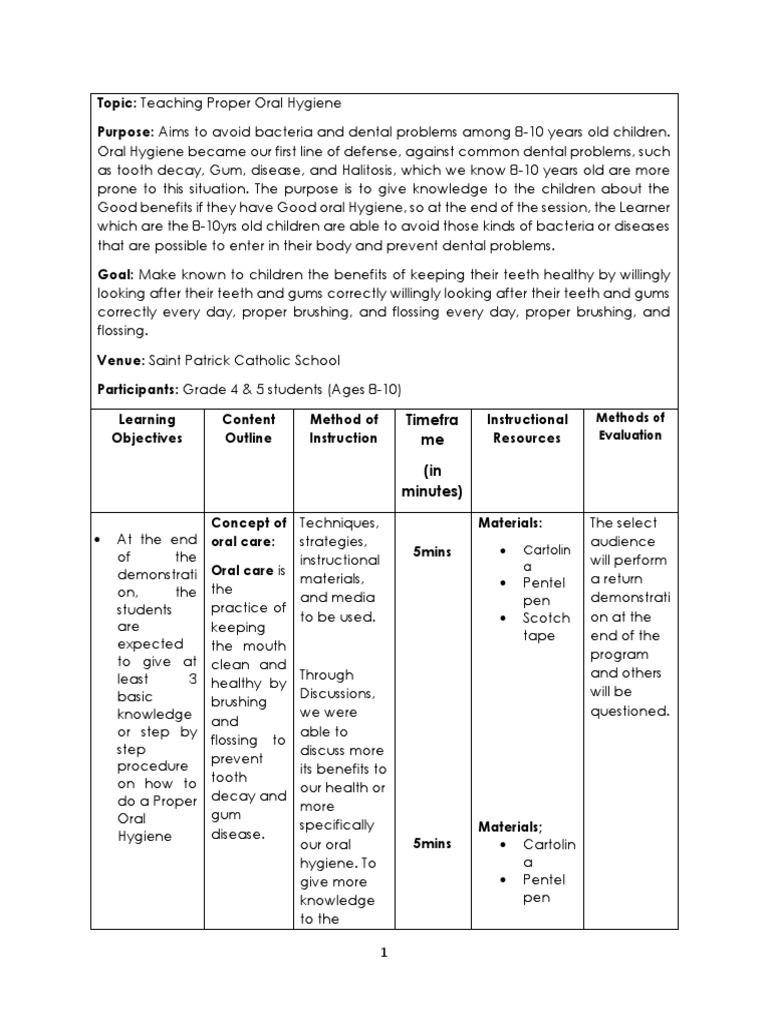 Oral Hygiene Education for Kids | PDF | Oral Hygiene | Dentistry