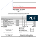 School Operating Budget (Sob) : Department of Education