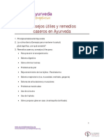 Consejos útiles y remedios caseros en Ayurveda