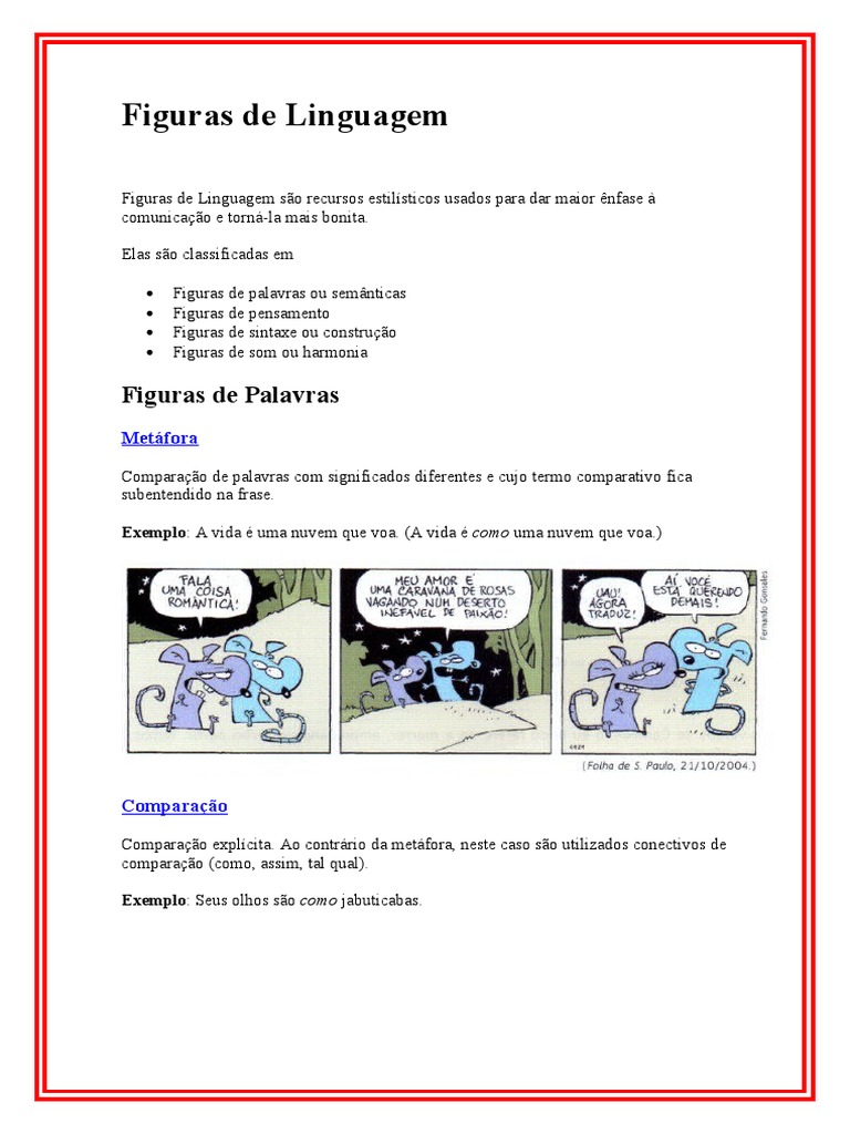 Figuras de Linguagem: o que são, quais são, tipos e exemplos - Significados