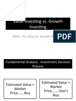 Value Investing - Used in Private Banking Programe