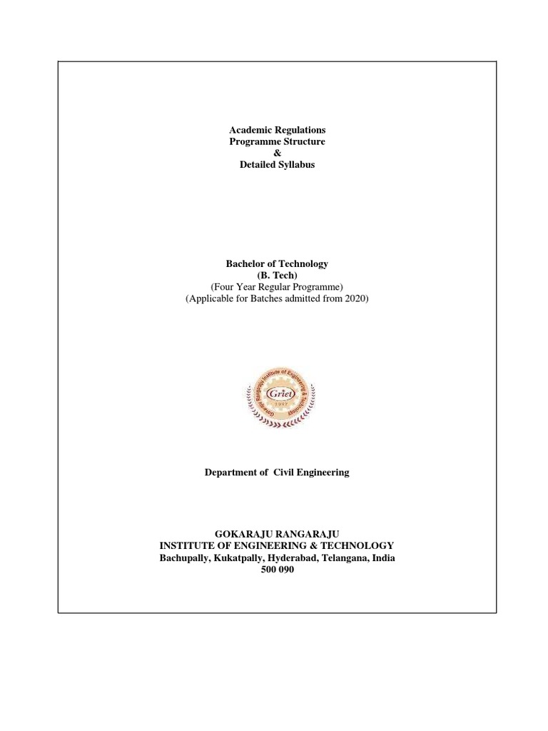 Civil Engineering | PDF | University And College Admission | Academic Term