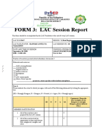 FORM 3: LAC Session Report: Salles Elementary School
