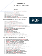 WORKSHEET 38 Modal Verbs