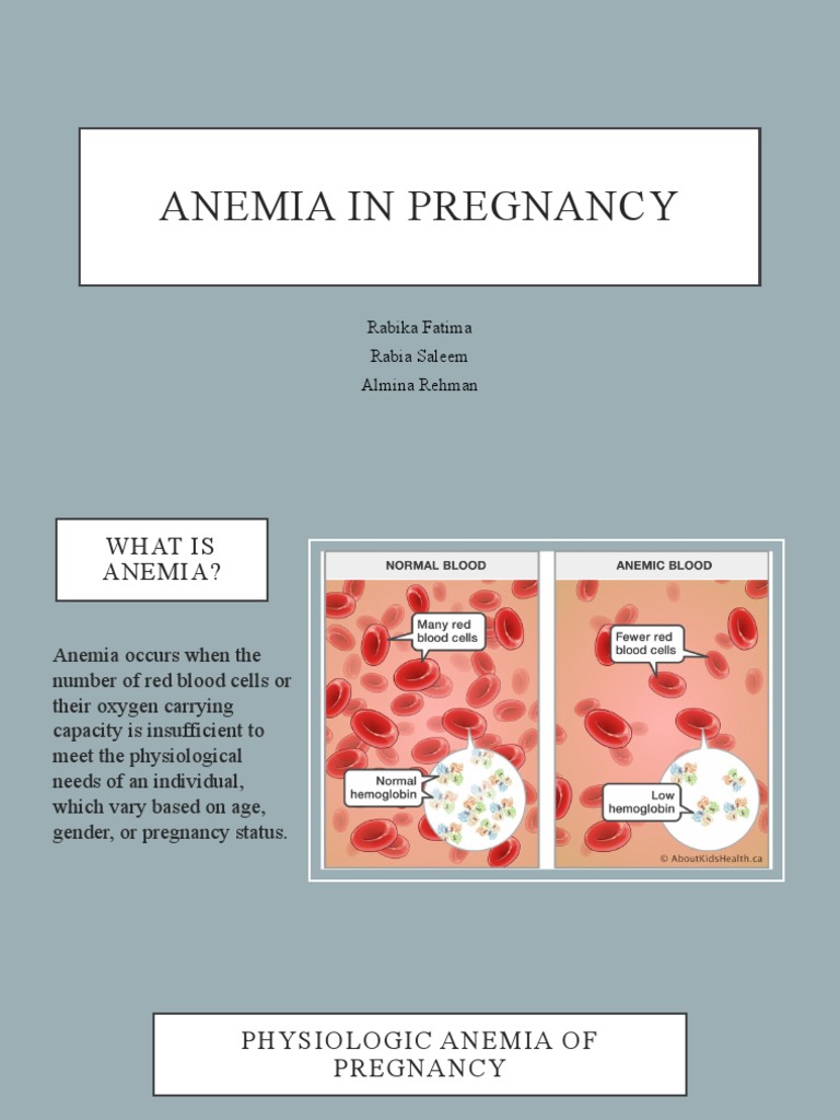 Anemia in Pregnancy | PDF | Anemia | Hematology