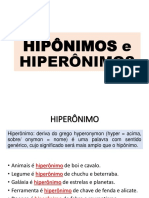 TEORIA - Hiperônimos e Hipônimos