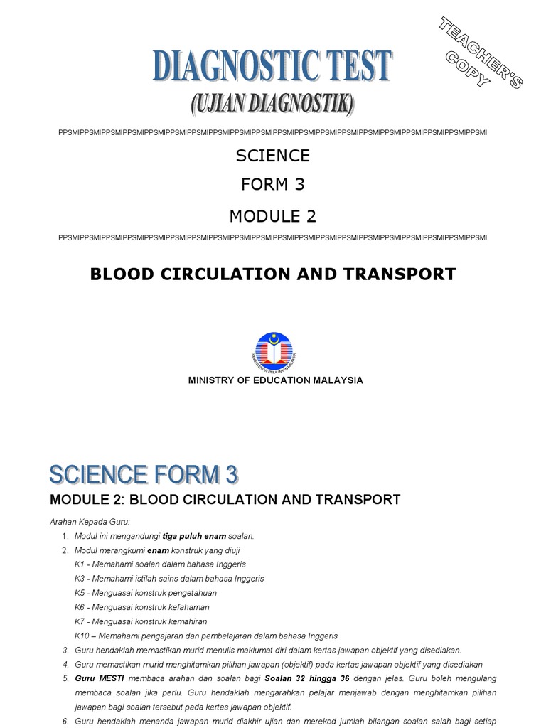 Teacher's Copy Module 2- Blood Circulation | Atrium (Heart) | Vein