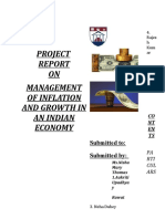 Project ON Management of Inflation and Growth in An Indian Economy