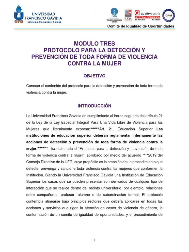 M3T1VR3 | PDF | La violencia contra las mujeres | Igualdad de género