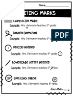Editing Marks: Example