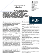 Approaching Otolaryngology Patients During The COVID-19 Pandemic