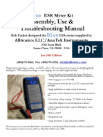 Assembly, Use & Troubleshooting Manual: ESR Meter Kit
