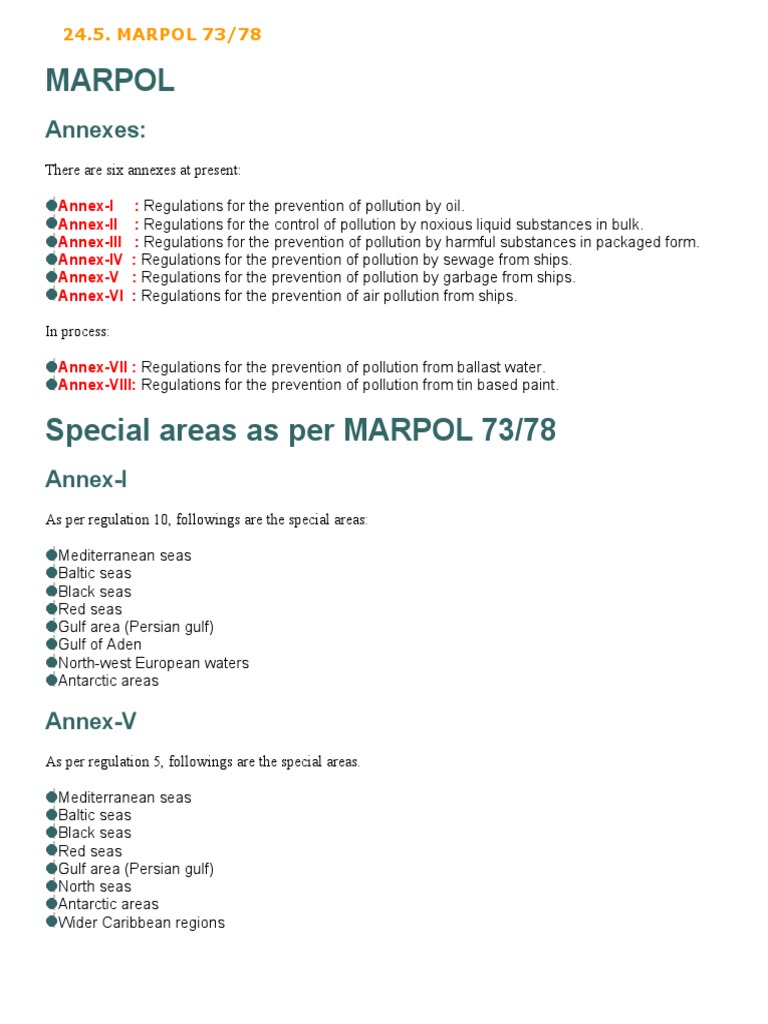 Marpol | PDF | Sea | Shipping