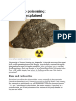 Litvinenko Poisoning: Polonium Explained: Rare and Radioactive