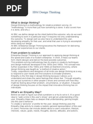 Enterprise Design Thinking Guide | PDF | Design Thinking | Design