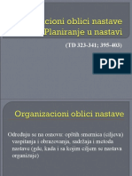 Organizacioni Oblici Nastave, Planiranje U Nastavi