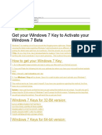 Get Your Windows 7 Key To Activate Your Windows 7 Beta: Technodorm