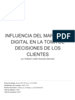 Influencia Del Marketing Digital