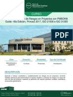 Seminario Gestión de Riesgos en Proyectos Con PMBOK® Guide - 6ta Edición, Prince2 2017, ISO 21500 e ISO 31000