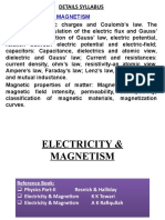 Details Syllabus: Electricity and Magnetism