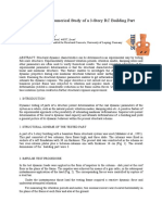 Experimental and Numerical Study of A 3-Story RC Building Part Dynamic Response