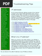 Cable Modem Troubleshooting Tips - IP Addresses