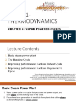 MEC251-Thermodynamics: Chapter 4: Vapor Powered Cycles