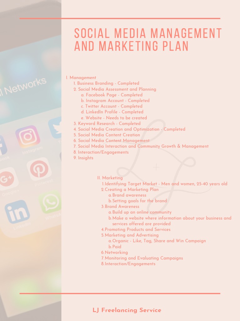 Social Media Marketing Plan Overview | PDF | Career & Growth | Business