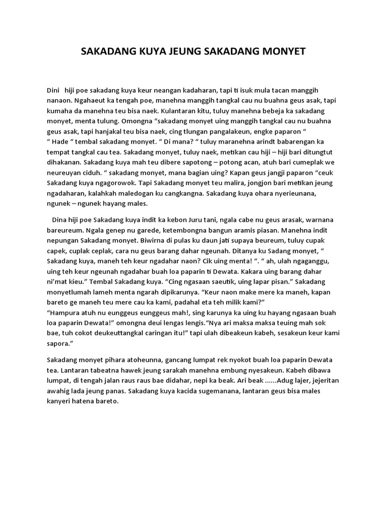 Sakadang Kuya Jeung Sakadang Monyet Pdf