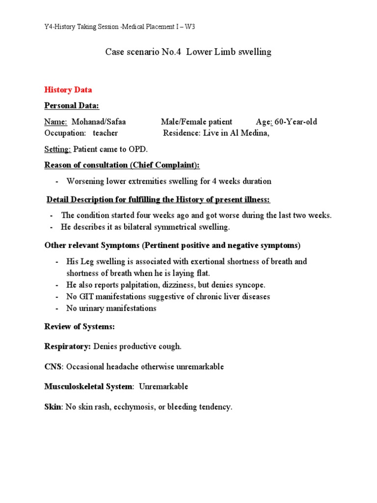 Debrief Session Case Scenario No 4 Heart Failure PDF Heart Failure