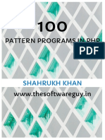 100 Pattern Programs in PHP Shahrukh Khan