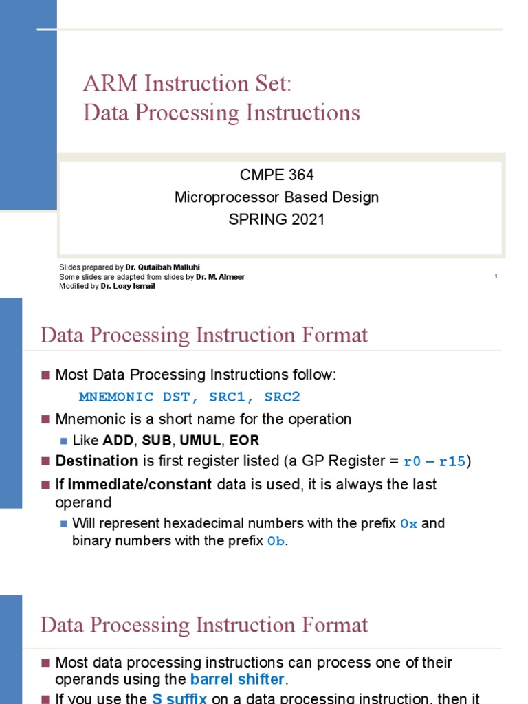 02 - Data Processing Instructions | PDF | Theory Of Computation ...