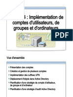Module 4: Implémentation de Comptes D'utilisateurs, de Groupes Et D'ordinateurs